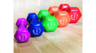 Набор гантелей в виниловой оболочке 5 пар от 1 до 5 кг